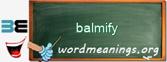 WordMeaning blackboard for balmify